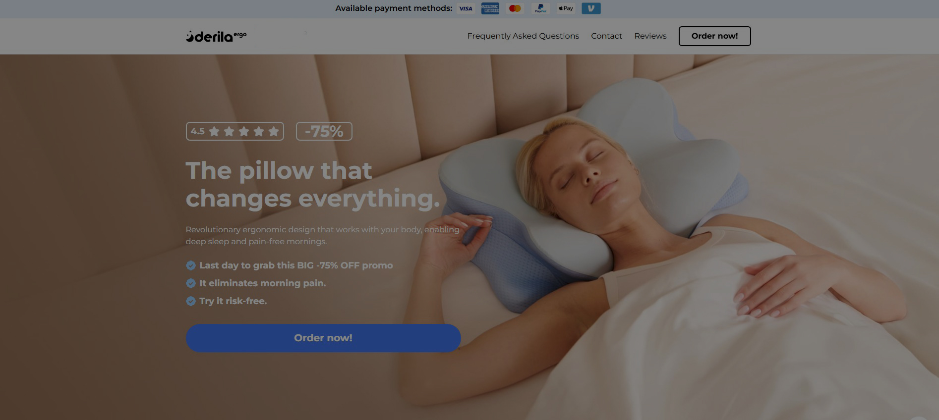 Derila Official Site - Ergo Pillow